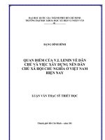 Quan điểm của v i  lênin về dân chủ và việc xây dựng nền dân chủ xã hội chủ nghĩa ở việt nam hiện nay     
