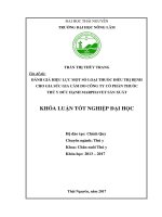 Đánh giá hiệu lực một số loại thuốc điều trị bệnh cho gia súc gia cầm do công ty cổ phần thuốc thú y đức hạnh marphavet sản xuất 