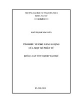Luận văn tốt nghiệp tìm hiểu về phổ năng lượng của một số phân tử 