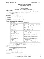 Đề cương ôn tập học kì 2 môn Toán lớp 12 năm 2019-2020 - Trường THPT Phúc Thọ