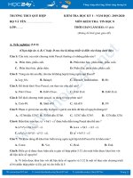 Đề thi HK1 môn Tin học 8 năm 2019-2020 Trường THCS Quế Hiệp