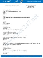Đề thi HK1 môn Tin học 10 năm 2018 - 2019 Trường THPT Mai Thúc Loan