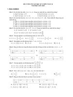 Đề cương ôn tập học kì 2 môn Toán lớp 10 năm 2019-2020 - Trường THPT số huyện Bảo Thắng