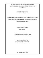 Vấn đề mâu thuẫn trong triết học mác   lênin và sự vận dụng của đảng cộng sản việt nam giai đoạn 1954 1975     