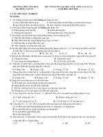 Đề cương ôn tập học kì 2 môn Vật lí lớp 11 năm 2019-2020 - Trường THPT Yên Hòa