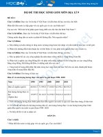 Bộ đề thi học sinh giỏi môn Địa lí 9 cấp trường- Trường THCS Vĩnh Phúc có đáp án