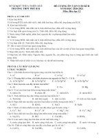 Đề cương ôn tập học kì 2 môn Hóa học lớp 12 năm 2020-2021 - Trường THPT Phú Bài