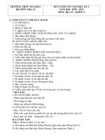 Đề cương ôn tập giữa học kì 1 môn Địa lí lớp 12 năm 2020-2021 - Trường THPT Yên Hòa