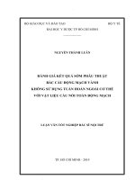 Đánh giá kết quả sớm phẫu thuật bắc cầu động mạch vành không sử dụng tuần hoàn ngoài cơ thể với vật liệu cầu nối toàn động mạch 