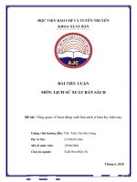 Tiểu luận môn lịch sử xuất bản sách tổng quan về hoạt động xuất bản sách ở hoa kỳ hiện nay