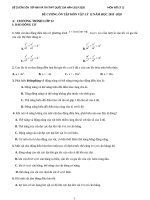 Đề cương ôn tập học kì 2 môn Vật lí lớp 12 năm 2019-2020 - Trường THPT Hai Bà Trưng