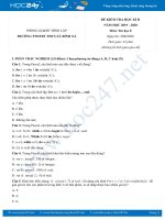 Đề kiểm tra HK2 năm 2020 môn Tin học 8 có đáp án Trường PTDTBT Xã Bính Xá