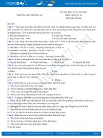 Bộ 5 đề thi HK2 môn Lịch Sử 12 có đáp án năm 2021 Trường THCS Bình Lục