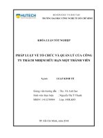 Pháp luật về tổ chức và quản lý của Công ty trách nhiệm hữu hạn một thành viên