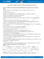 Các dạng câu hỏi và bài tập Chương 2 môn Hóa học 10 năm 2019-2020