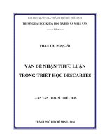 Vấn đề nhận thức luận trong triết học descartes     