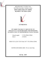 Tóm tắt luận văn Thạc sĩ Y tế công cộng: Sức khỏe tâm thần và một số yếu tố liên quan của người bệnh điều trị Methadone tại trung tâm y tế thành phố Bắc Giang năm 2019