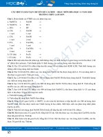 Câu hỏi và bài tập chuyên đề Cacbon-Silic môn Hóa học 11 năm 2020 Trường THPT Lam Sơn