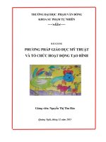 Bài giảng Phương pháp giáo dục Mỹ thuật và tổ chức hoạt động tạo hình - ĐH Phạm Văn Đồng
