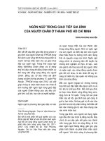 Ngôn ngữ trong giao tiếp gia đình của người Chăm ở thành phố Hồ Chí Minh