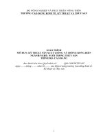 Giáo trình mô đun: Kỹ thuật sản xuất giống và trồng rong biển (Ngành/nghề: Nuôi trồng thủy sản)