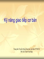 Bài giảng Kỹ năng giao tiếp cơ bản