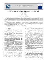 Tính đặc trưng âm nhạc trong sân khấu hát bội