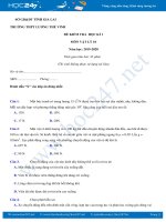 Đề kiểm tra HK1 môn Vật lý 10 năm học 2019-2020 trường THPT Lương Thế Vinh