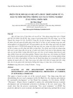 Phân tích mối quan hệ giữa phát triển kinh tế và bảo vệ môi trường trong sản xuất nông nghiệp ở xã nông thôn mới