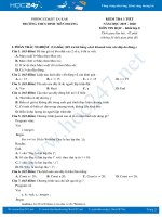 Đề kiểm tra 1 tiết môn Tin học 8 năm 2020 Trường THCS Đinh Tiên Hoàng