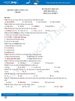 Bộ 5 đề thi giữa HK2 môn Hóa học 12 năm 2021 có đáp án Trường THPT Lương Văn Chánh