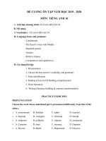 Đề cương ôn tập học kì 2 môn Tiếng Anh lớp 10 năm 2019 - 2020 chi tiết | Tiếng Anh, Lớp 10 - Ôn Luyện