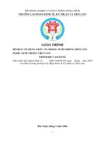 Giáo trình mô đun: Sử dụng thức ăn trong nuôi trồng thủy sản (Nghề: Nuôi trồng thủy sản)