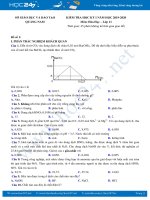 Đề kiểm tra HK1 có đáp án môn Hóa học 11 năm 2019-2020 Sở GD&ĐT Quảng Nam