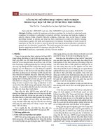 Xây dựng mô hình hoạt động trải nghiệm trong dạy học mĩ thuật ở trường phổ thông