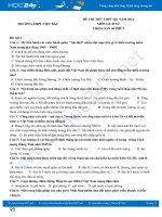 Bộ 5 đề thi thử THPT QG môn Lịch Sử năm 2021 có đáp án Trường THPT Việt Bắc