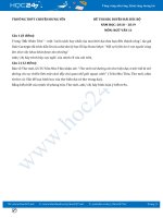 Đề thi HSG năm 2019 môn Ngữ Văn 11- Trường THPT Chuyên Hưng Yên