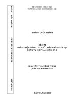 Hoàn thiện công tác giữ chân nhân viên tại công ty cổ phần sông đà 9 