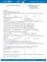 Bộ đề kiểm tra 1 tiết lần 4 môn Hóa học 10 năm 2020 Trường THPT Võ Chí Công