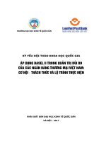 Luận văn kỷ yếu hội thảo khoa học “áp dụng basel II trong quản trị rủi ro của các NHTM việt nam cơ hội, thách thức và lộ trình thực hiện” 