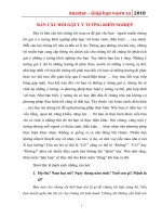 Bảng câu hỏi gợi ý ý tưởng khởi nghiệp