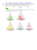 Đáp án trắc nghiệm chương 1 môn toán hình học chương 1 lớp 12 mức độ 2 | Toán học, Lớp 12 - Ôn Luyện