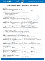 Bộ 3 đề thi HK1 môn Hóa học 11 năm 2019-2020