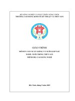Giáo trình mô đun: Sản xuất giống và nuôi giáp xác (Nghề: Nuôi trồng thủy sản)
