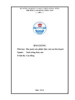 Bài giảng Bảo quản sản phẩm thủy sản sau thu hoạch - CĐ Thủy Sản