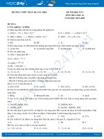 Bộ 5 đề thi HK2 năm 2020 môn Hóa học 10 Trường THPT Trần Quang Khải