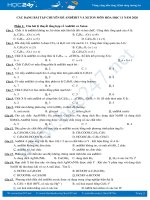 Các dạng bài tập chuyên đề Andehit - Xenton môn Hóa học 11 năm 2020