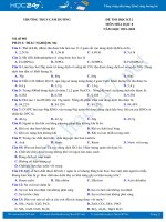 Bộ 4 đề thi HK2 năm 2020 môn Hóa học 8 Trường THCS Cẩm Dương