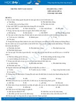 Bộ 3 đề kiểm tra 1 tiết môn GDCD lớp 11 năm 2020 Trường THPT Nam Sách II