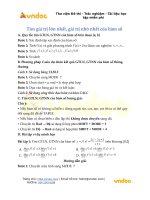 Tìm giá trị lớn nhất nhỏ nhất của hàm số